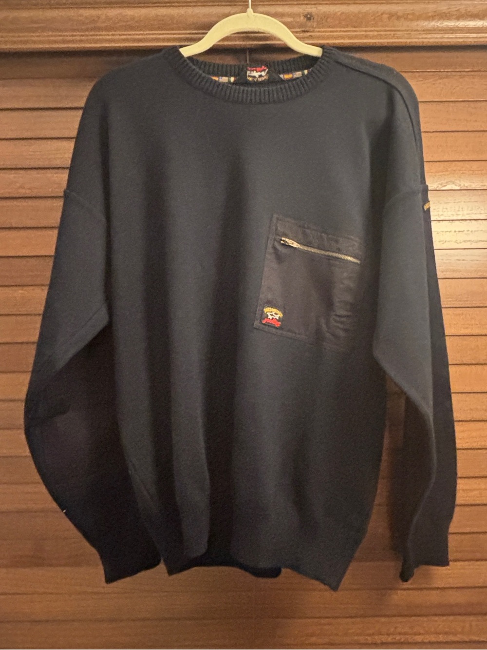 Vintage Paul & Shark Yachting Navy Wool Blend Crewneck Sweater Made in Italy